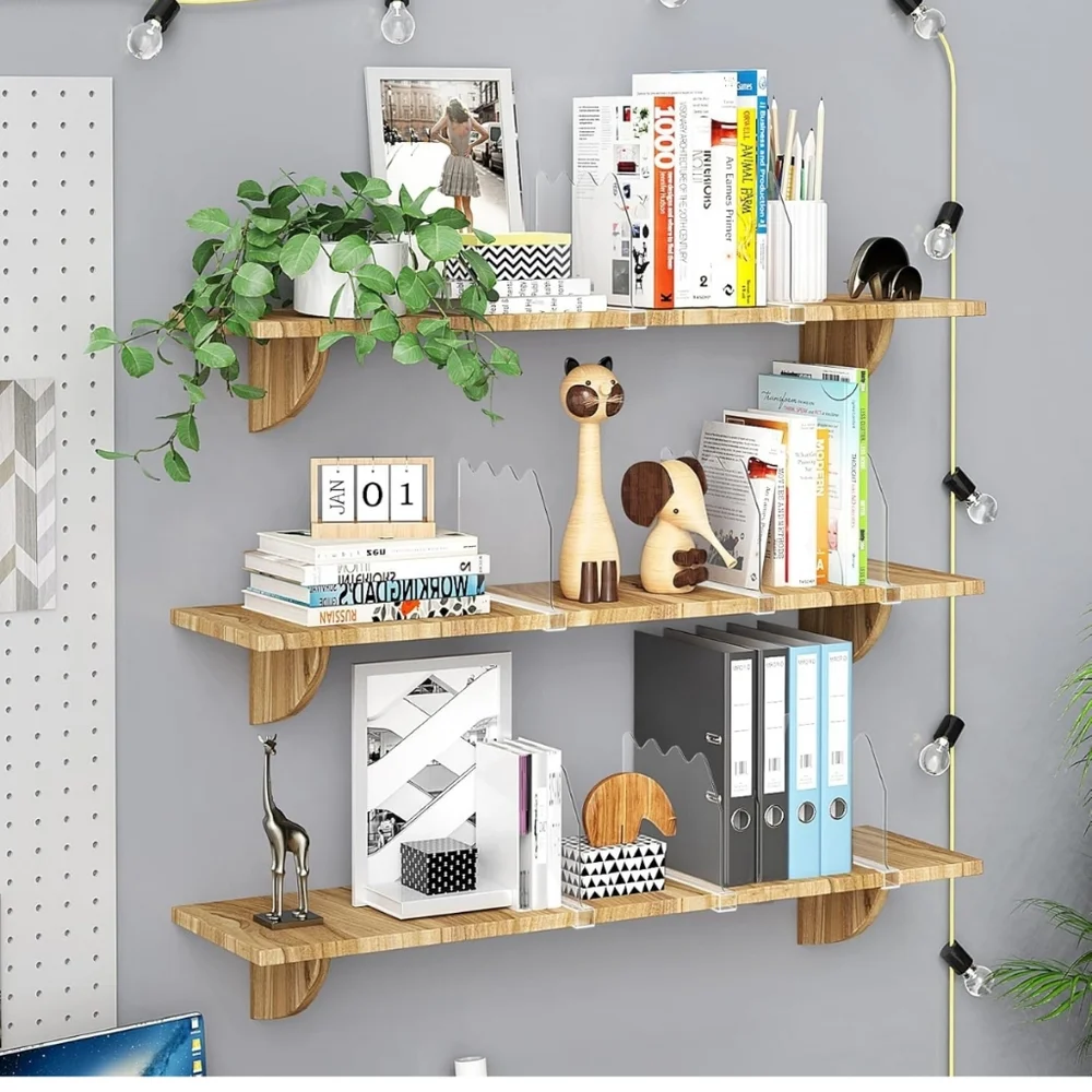 10 PCS Shelf Dividers for Closet Organization, Durable Acrylic Clear Dividers